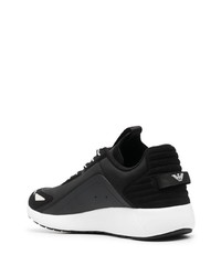 Chaussures de sport noires et blanches Ea7 Emporio Armani