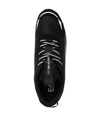 Chaussures de sport noires et blanches Ea7 Emporio Armani