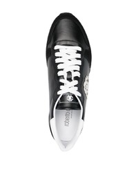 Chaussures de sport noires et blanches Roberto Cavalli