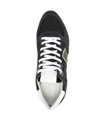 Chaussures de sport noires et blanches Philippe Model Paris