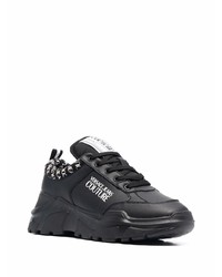 Chaussures de sport noires et blanches VERSACE JEANS COUTURE