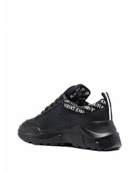 Chaussures de sport noires et blanches VERSACE JEANS COUTURE