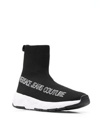 Chaussures de sport noires et blanches VERSACE JEANS COUTURE