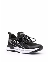 Chaussures de sport noires et blanches VERSACE JEANS COUTURE