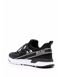 Chaussures de sport noires et blanches VERSACE JEANS COUTURE