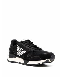 Chaussures de sport noires et blanches Emporio Armani