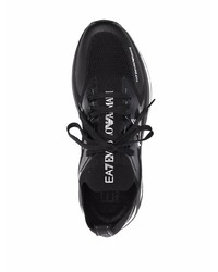 Chaussures de sport noires et blanches Ea7 Emporio Armani