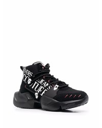 Chaussures de sport noires et blanches VERSACE JEANS COUTURE