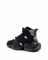 Chaussures de sport noires et blanches VERSACE JEANS COUTURE