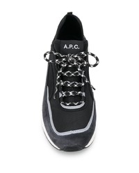 Chaussures de sport noires et blanches A.P.C.