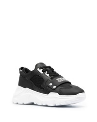 Chaussures de sport noires et blanches VERSACE JEANS COUTURE