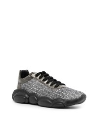 Chaussures de sport noires et blanches Moschino