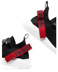 Chaussures de sport noires et blanches DSQUARED2