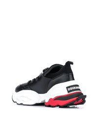 Chaussures de sport noires et blanches DSQUARED2