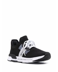 Chaussures de sport noires et blanches VERSACE JEANS COUTURE