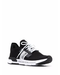 Chaussures de sport noires et blanches VERSACE JEANS COUTURE