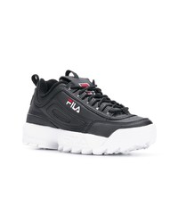 Chaussures de sport noires et blanches Fila