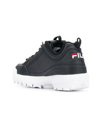 Chaussures de sport noires et blanches Fila