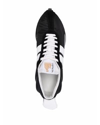 Chaussures de sport noires et blanches Lanvin