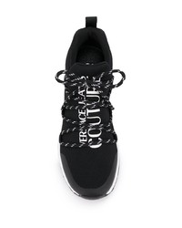 Chaussures de sport noires et blanches VERSACE JEANS COUTURE