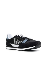 Chaussures de sport noires et blanches Emporio Armani