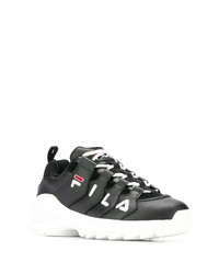 Chaussures de sport noires et blanches Fila