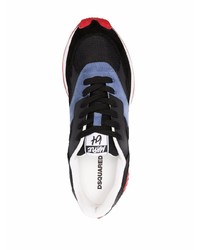 Chaussures de sport noires et blanches DSQUARED2