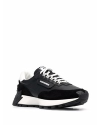 Chaussures de sport noires et blanches DSQUARED2