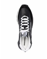 Chaussures de sport noires et blanches DSQUARED2