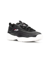 Chaussures de sport noires et blanches Fila