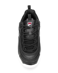 Chaussures de sport noires et blanches Fila