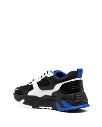 Chaussures de sport noires et blanches Marcelo Burlon County of Milan