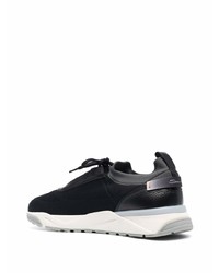 Chaussures de sport noires et blanches Santoni