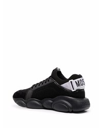 Chaussures de sport noires et blanches Moschino