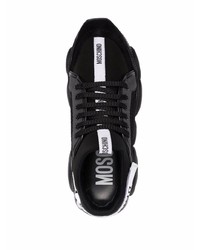 Chaussures de sport noires et blanches Moschino