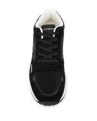 Chaussures de sport noires et blanches Emporio Armani