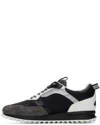 Chaussures de sport noires et blanches Dunhill