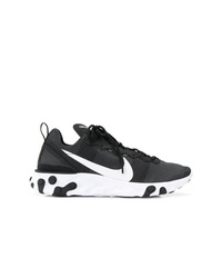 Chaussures de sport noires et blanches Nike