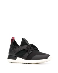 Chaussures de sport noires et blanches Moncler