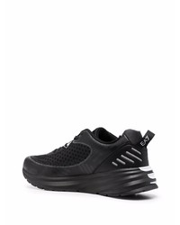 Chaussures de sport noires et blanches Ea7 Emporio Armani