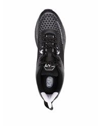 Chaussures de sport noires et blanches Ea7 Emporio Armani