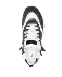 Chaussures de sport noires et blanches Etro