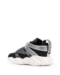 Chaussures de sport noires et blanches Moschino