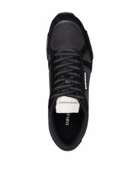 Chaussures de sport noires et blanches Emporio Armani