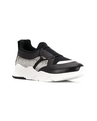 Chaussures de sport noires et blanches Clergerie