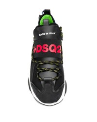 Chaussures de sport noires et blanches DSQUARED2