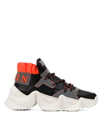 Chaussures de sport noires et blanches Philipp Plein