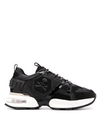 Chaussures de sport noires et blanches Philipp Plein