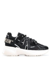 Chaussures de sport noires et blanches Philipp Plein