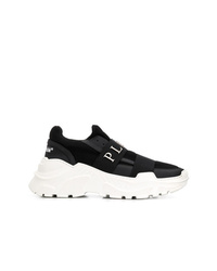 Chaussures de sport noires et blanches Philipp Plein